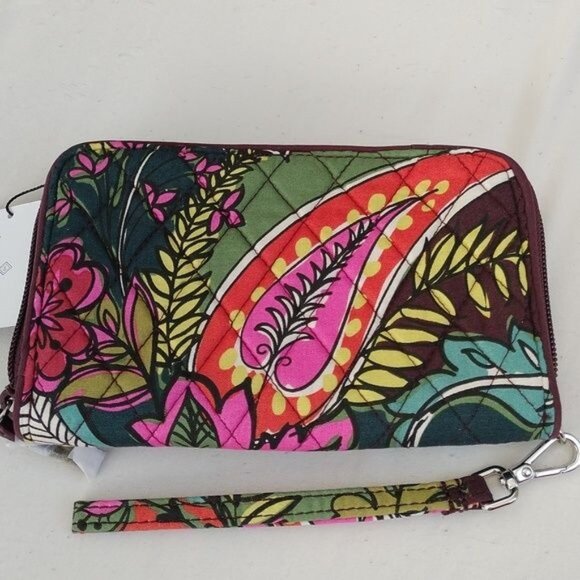 Vera Bradley RFID Grab & Go Wristlet in Autumn Leaves, Large - Picture 4 of 4